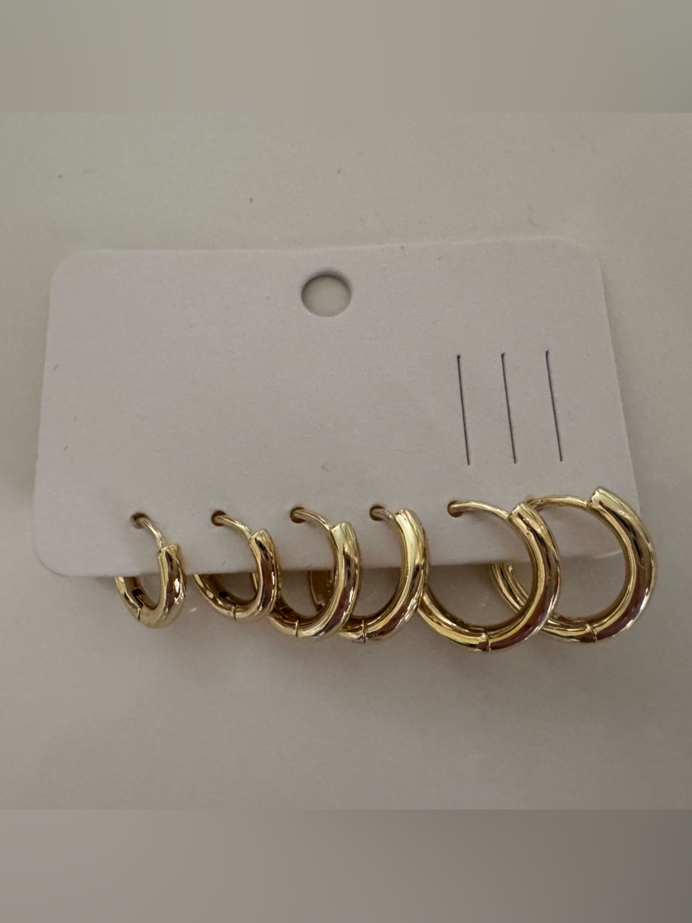 18K Gold Filled Huggie Hoop Earrings Set
